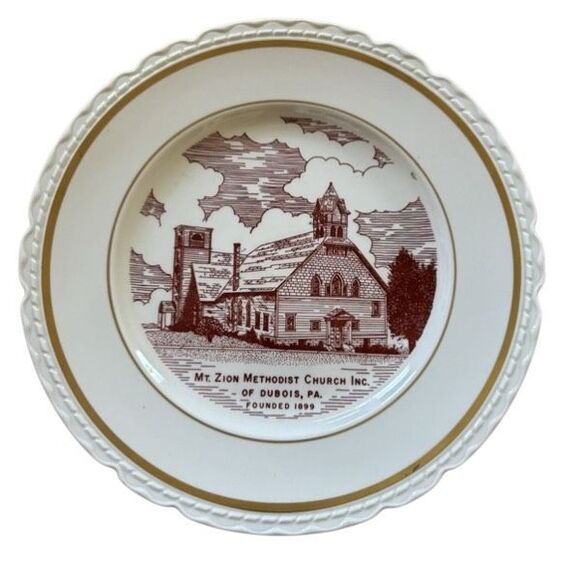 Mt. Zion Methodist Church Of DuBois Pa 10” Collectors Plate - Picture 1 of 4